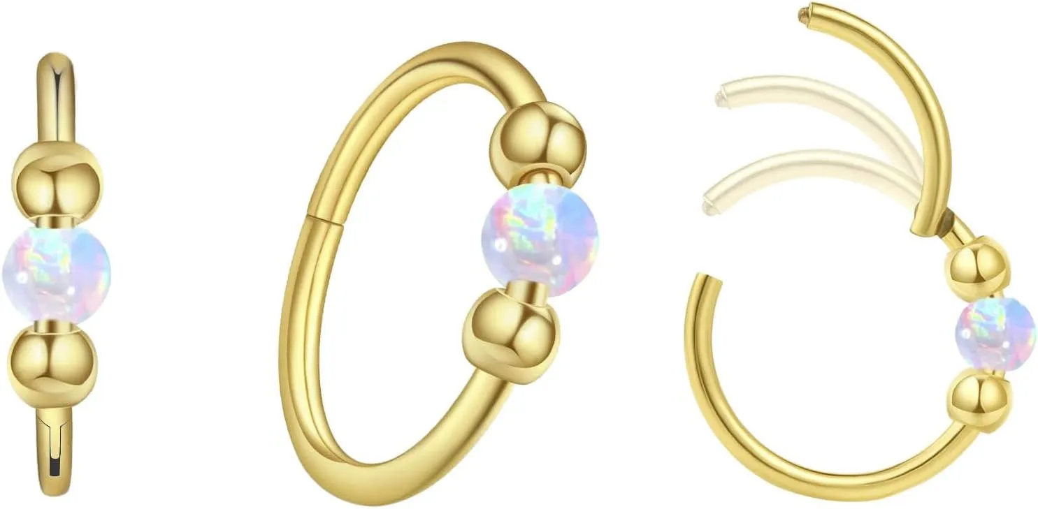 Nose Rings For Women, Nose Hoops Surgical Steel Nose Rings Piercing Jewelry Can Be Used As A Nose Ring, Septum Ring, And Cartilage Earring