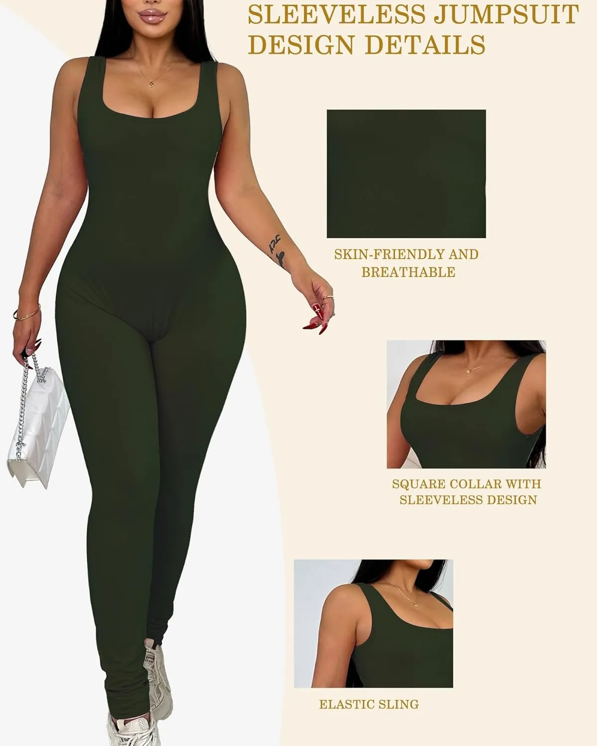 One Piece Jumpsuit Full Body Suits Workout Jumpsuits for Women Workout Outfits Full Bodysuits for Women Pants Yoga Gym