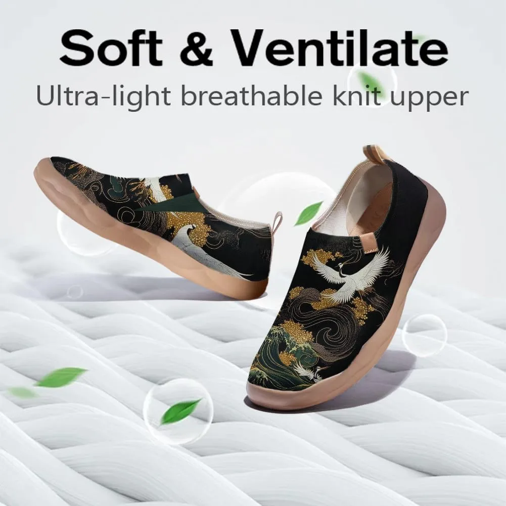 Onehorse Footwear for Womens Comfortable Loafers Painted Travel Shoes Casual Breathable Slip-Ons