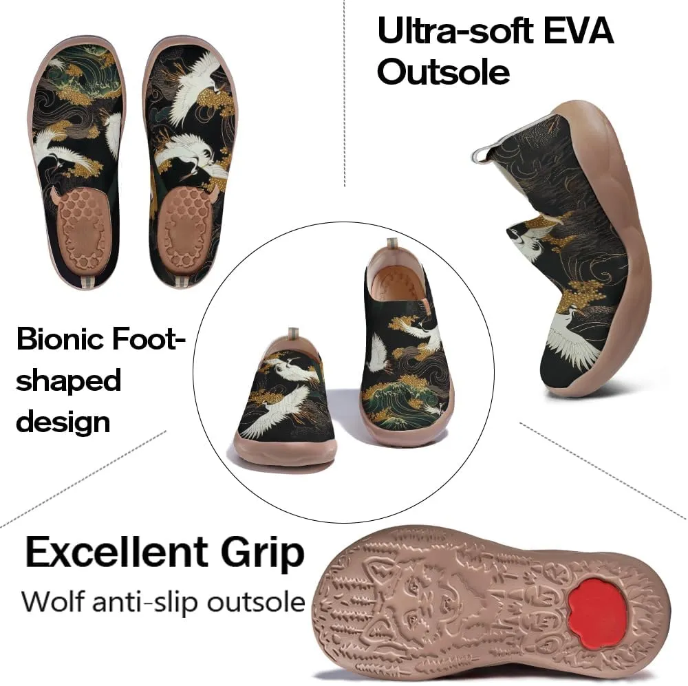 Onehorse Footwear for Womens Comfortable Loafers Painted Travel Shoes Casual Breathable Slip-Ons