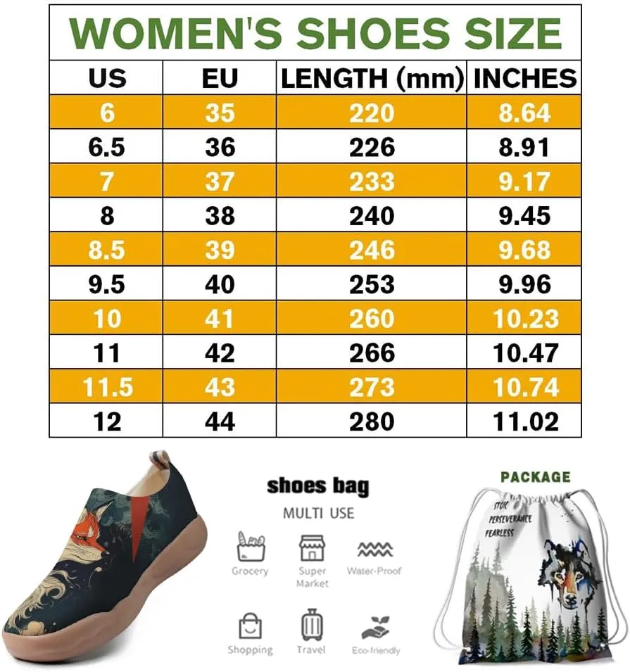 Onehorse Footwear for Womens Comfortable Loafers Painted Travel Shoes Casual Breathable Slip-Ons