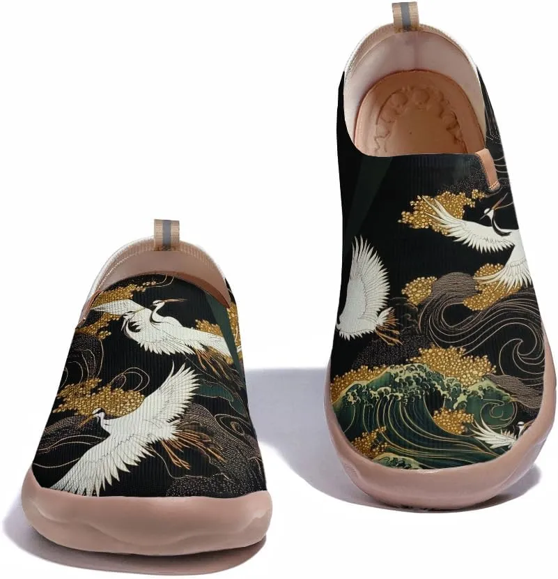 Onehorse Footwear for Womens Comfortable Loafers Painted Travel Shoes Casual Breathable Slip-Ons