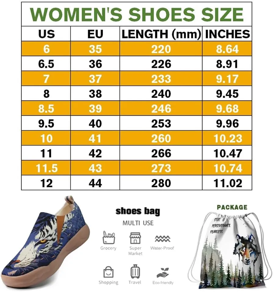 Onehorse Footwear for Womens Comfortable Loafers Painted Travel Shoes Casual Breathable Slip-Ons