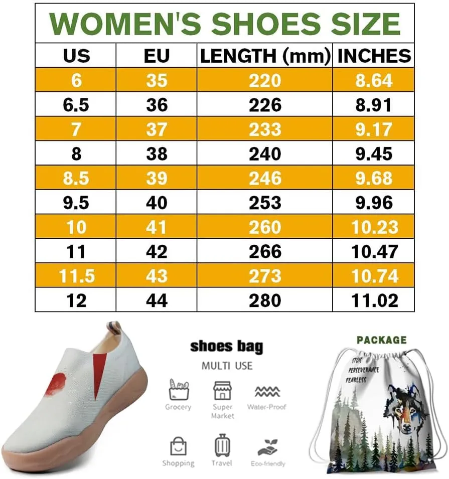 Onehorse Footwear for Womens Comfortable Loafers Painted Travel Shoes Casual Breathable Slip-Ons