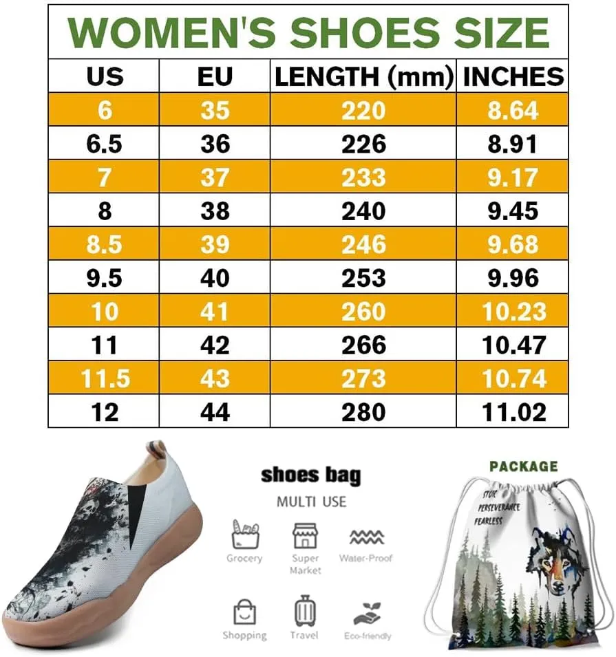 Onehorse Footwear for Womens Comfortable Loafers Painted Travel Shoes Casual Breathable Slip-Ons