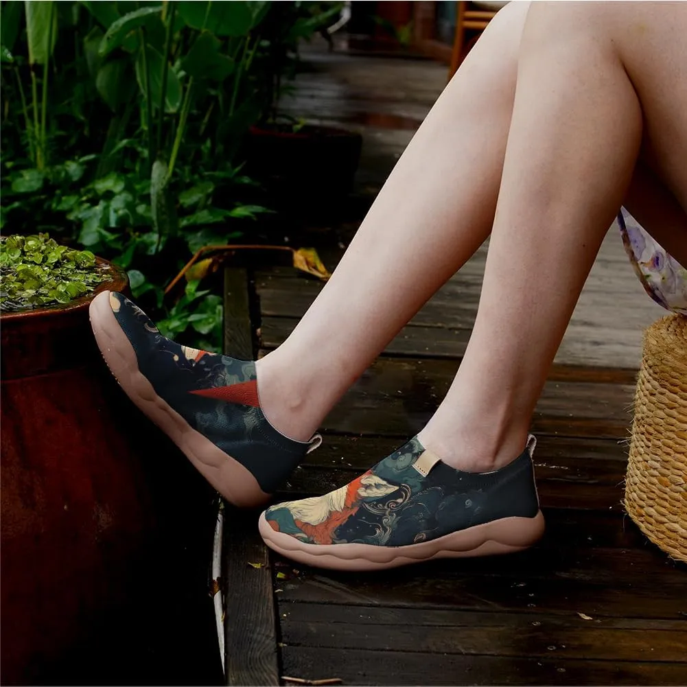 Onehorse Footwear for Womens Comfortable Loafers Painted Travel Shoes Casual Breathable Slip-Ons