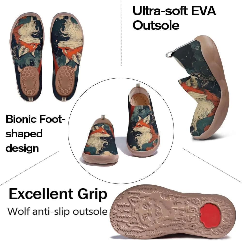 Onehorse Footwear for Womens Comfortable Loafers Painted Travel Shoes Casual Breathable Slip-Ons