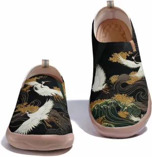 Onehorse Footwear for Womens Comfortable Loafers Painted Travel Shoes Casual Breathable Slip-Ons
