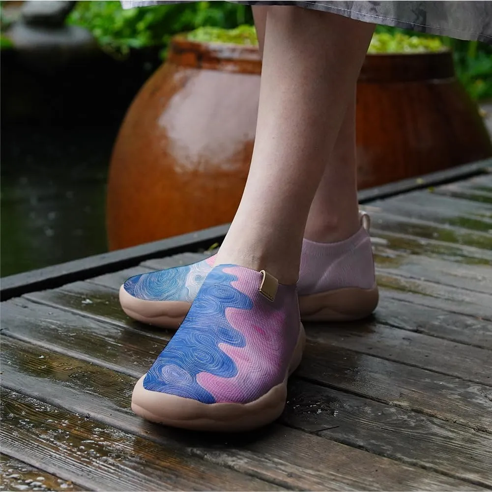 Onehorse Womens Flats Slip-Ons Comfortable Lightweight Sneakers Painted Casual Loafers Walking Travel Shoes