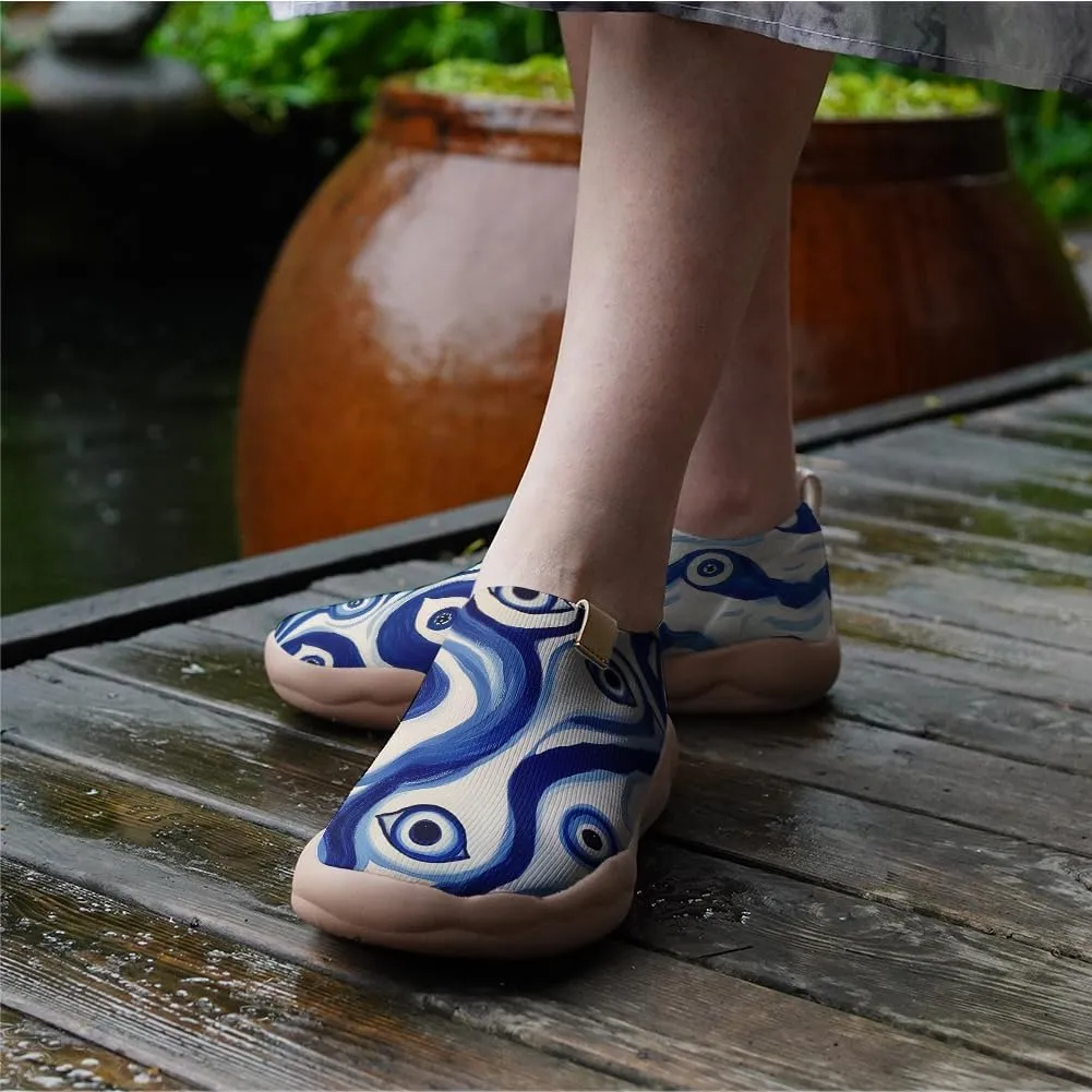 Onehorse Womens Flats Slip-Ons Comfortable Lightweight Sneakers Painted Casual Loafers Walking Travel Shoes