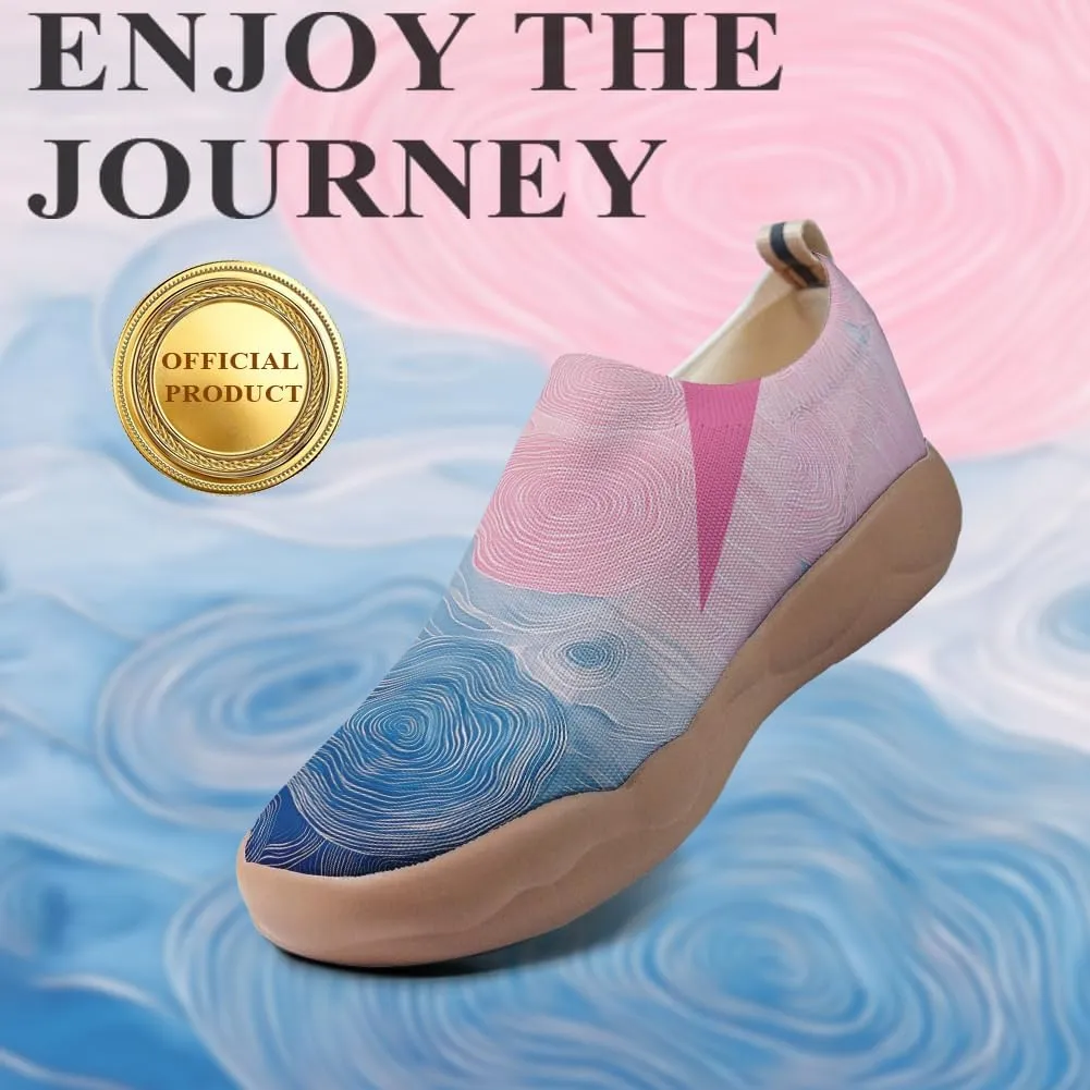 Onehorse Womens Flats Slip-Ons Comfortable Lightweight Sneakers Painted Casual Loafers Walking Travel Shoes