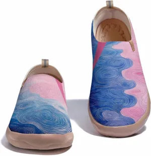 Onehorse Womens Flats Slip-Ons Comfortable Lightweight Sneakers Painted Casual Loafers Walking Travel Shoes