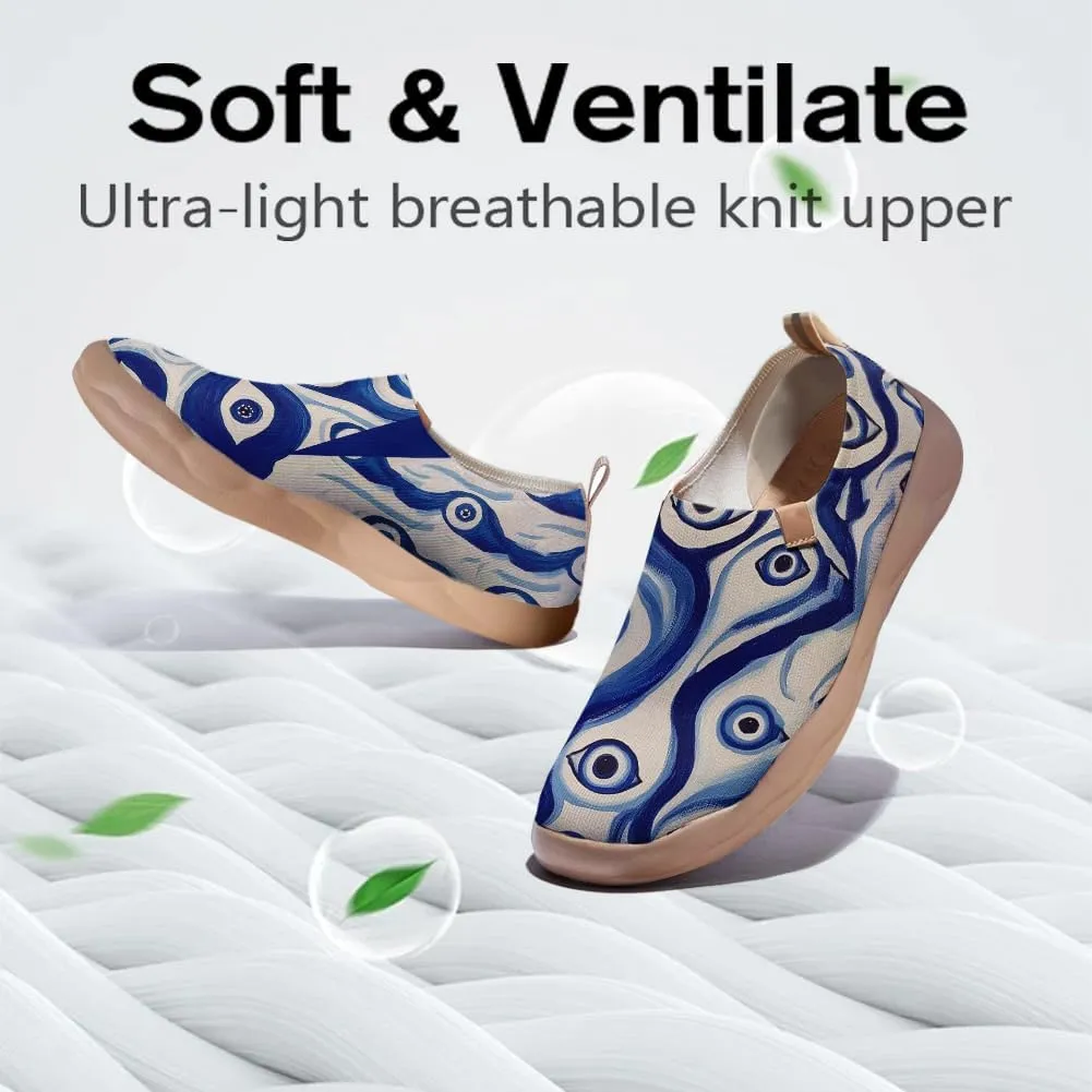 Onehorse Womens Flats Slip-Ons Comfortable Lightweight Sneakers Painted Casual Loafers Walking Travel Shoes