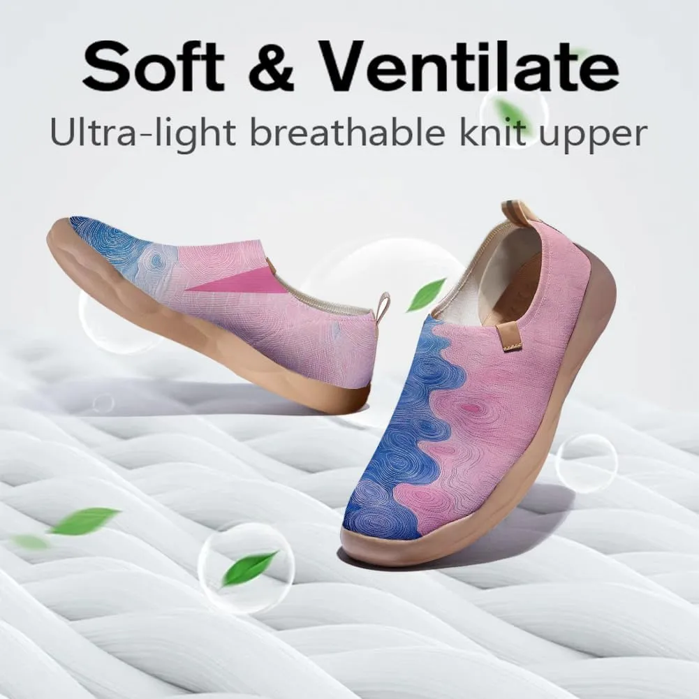 Onehorse Womens Flats Slip-Ons Comfortable Lightweight Sneakers Painted Casual Loafers Walking Travel Shoes