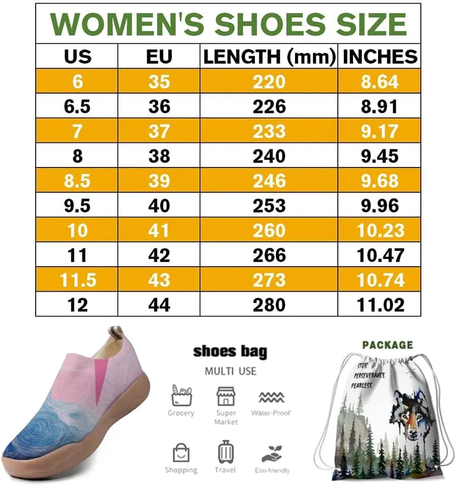 Onehorse Womens Flats Slip-Ons Comfortable Lightweight Sneakers Painted Casual Loafers Walking Travel Shoes