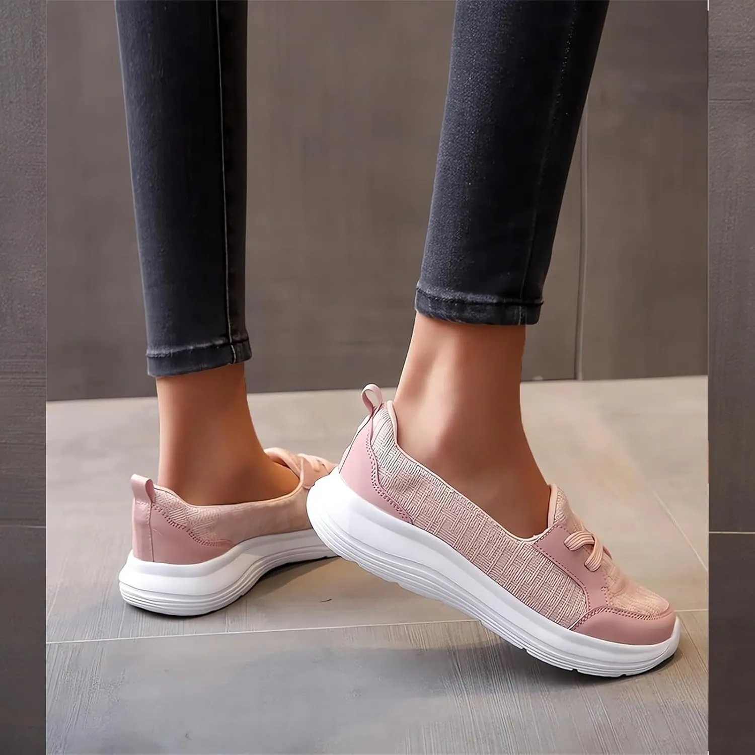 Orthopedic Shoes for Women Comfortable Mesh Arch Support Walking Loafers, Breathable Low Top Soft Sole Non-Slip Sneakers Casual Comfort Walking Sneakers