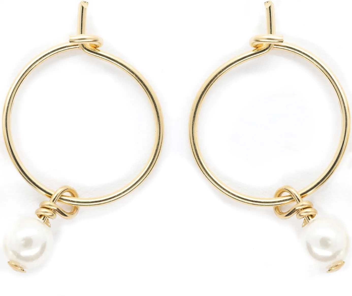 Pearl Hoop Earrings, Pearl Earrings, Small Hoop Earrings, Gold Pearl Earrings, Bridesmaid Jewelry, Wedding Jewelry (Gold)