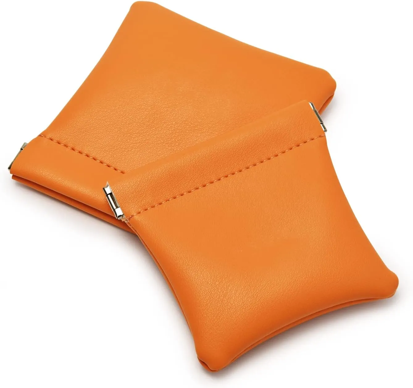 PU Leather Jewelry Travel Bag Leather Jewelry Pouch Christmas,Wedding Party Favor Gift Bag (L, Orange)