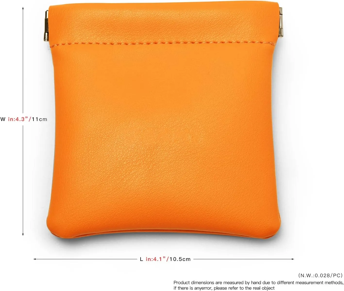 PU Leather Jewelry Travel Bag Leather Jewelry Pouch Christmas,Wedding Party Favor Gift Bag (L, Orange)