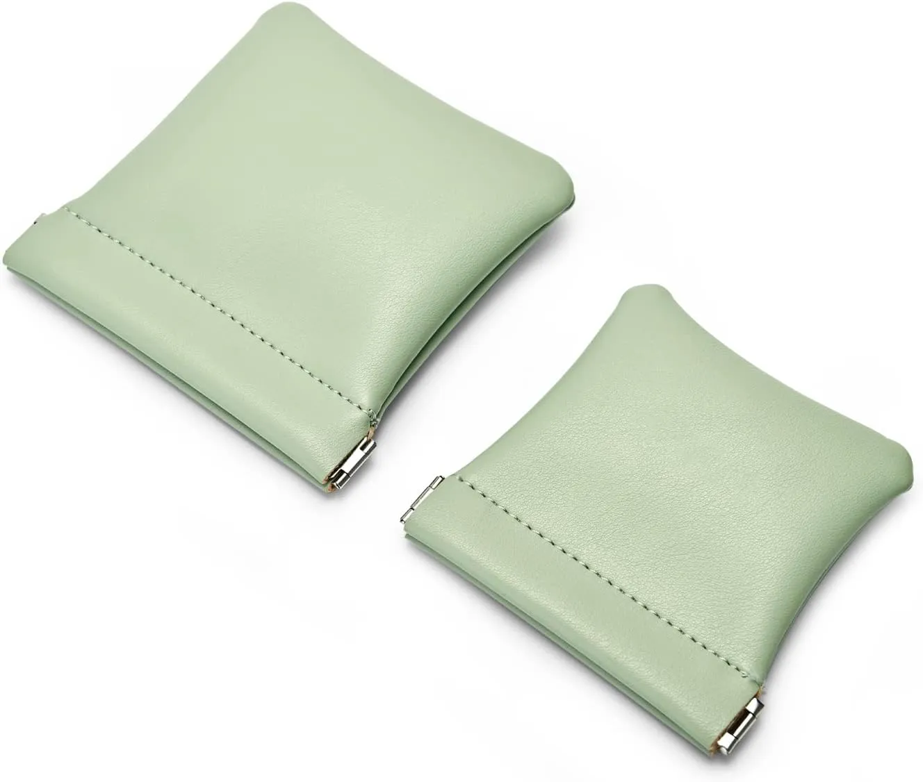 PU Leather Jewelry Travel Bag Leather Jewelry Pouch Christmas,Wedding Party Favor Gift Bag (S, Green)