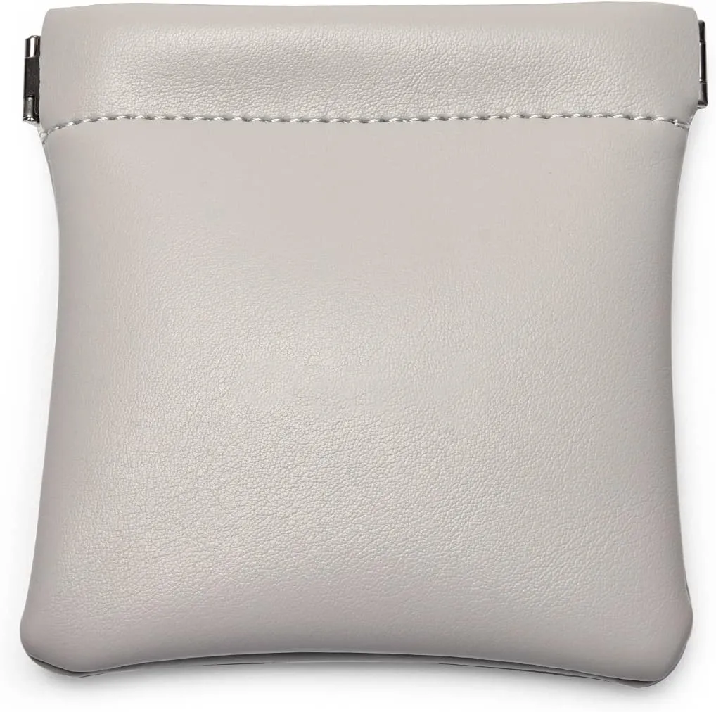 PU Leather Jewelry Travel Bag Leather Jewelry Pouch Christmas,Wedding Party Favor Gift Bag (S, Grey)