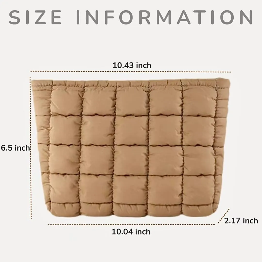 Puffer Tote Bag for Women Large Quilted Carryall Padding Crossbody Bag Soft Puffy Hobo Handbags Puff Purse