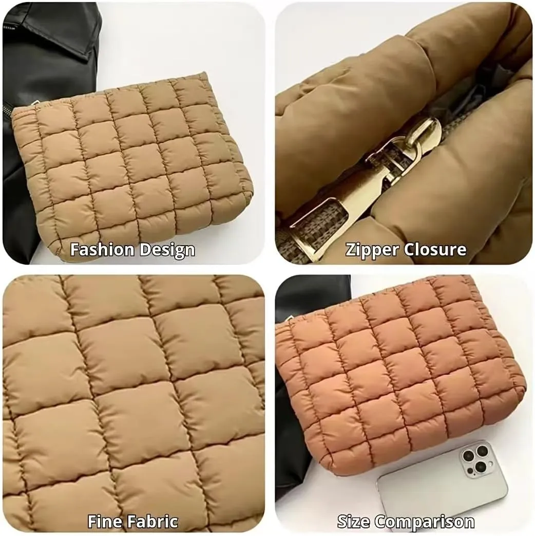 Puffer Tote Bag for Women Large Quilted Carryall Padding Crossbody Bag Soft Puffy Hobo Handbags Puff Purse