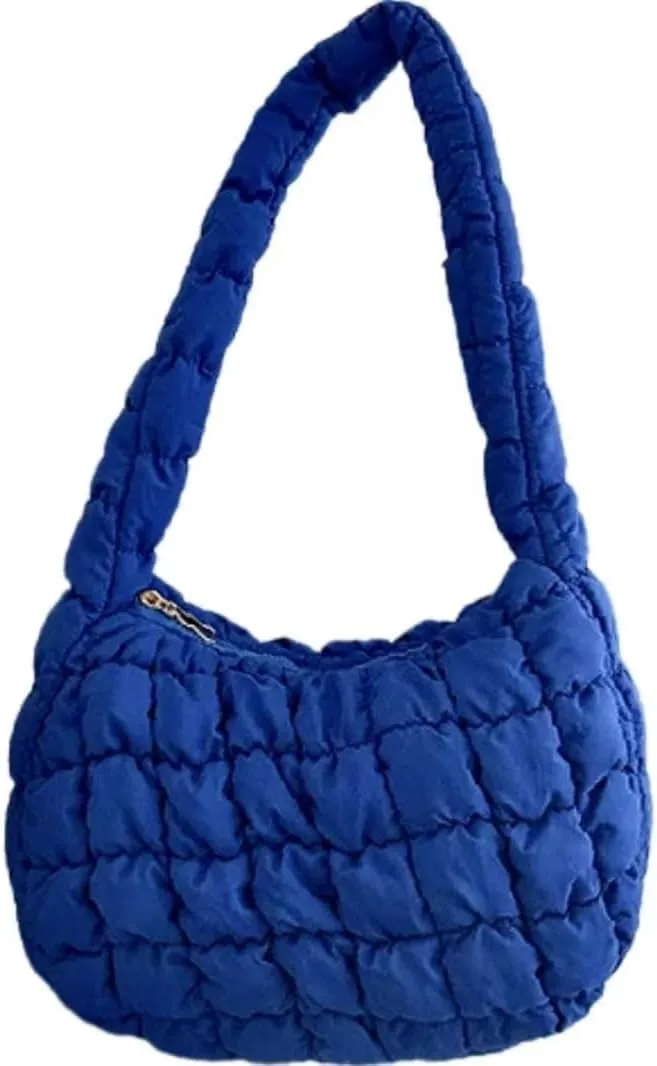 Puffer Tote Bag for Women Large Quilted Carryall Padding Crossbody Bag Soft Puffy Hobo Handbags Puff Purse