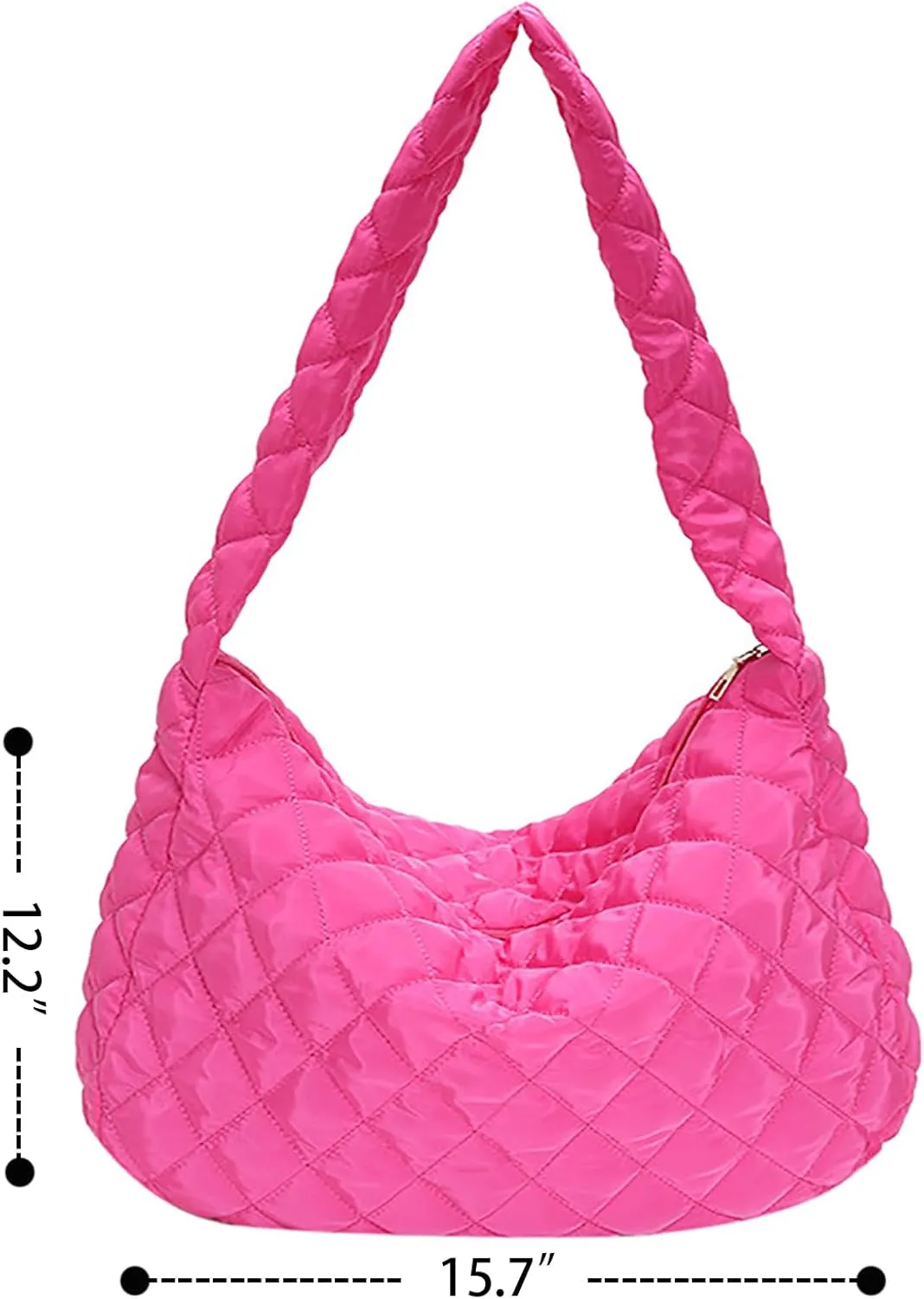 Puffer Tote Bag for Women Large Quilted Tote Bag Puffy Crossbody Shoulder Bag Lightweight Nylon Hobo Bag