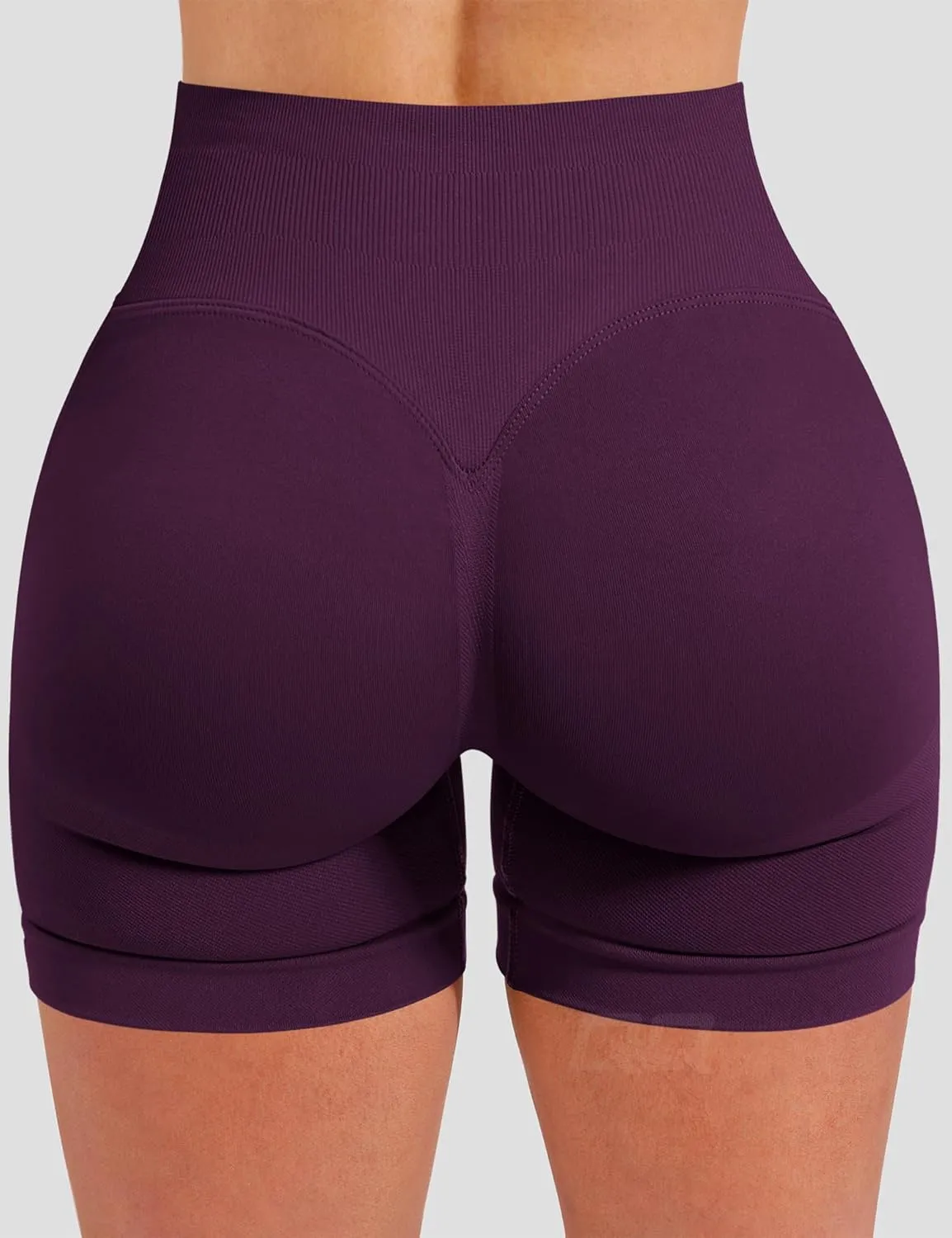 QOQ Women Workout Shorts 4.5" Scrunch Booty Gym Shorts Seamless Butt Lifting Impact Yoga Shorts