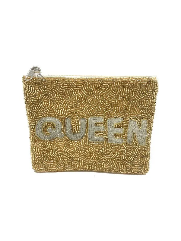 Queen Beaded Coin Purse
