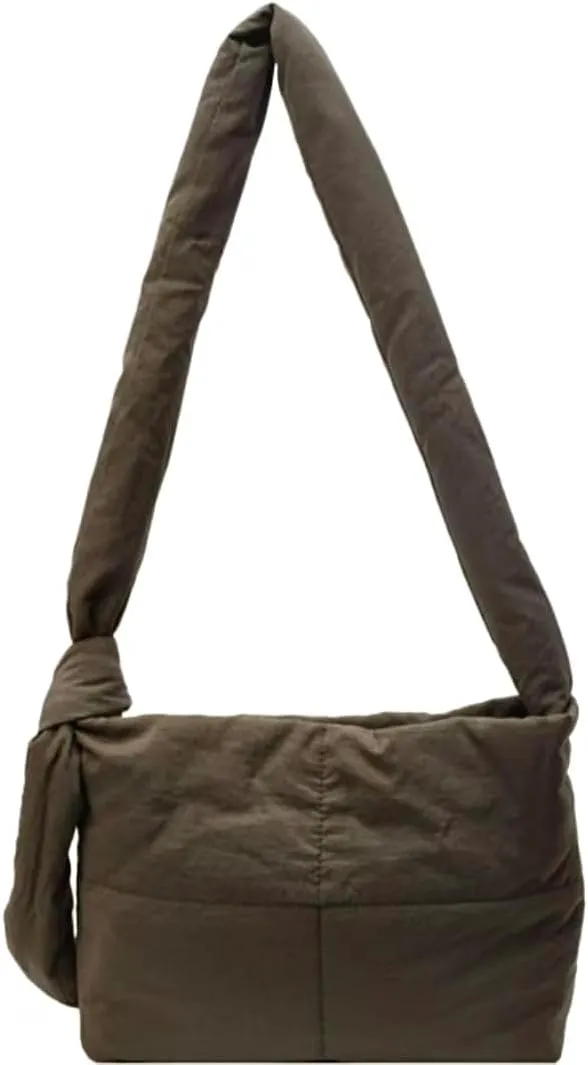 Quilted Puffer Bag Medium Crossbody Padded Bag Soft Puffy Hobo Handbags Shoulder Puff Purse for Women Girls