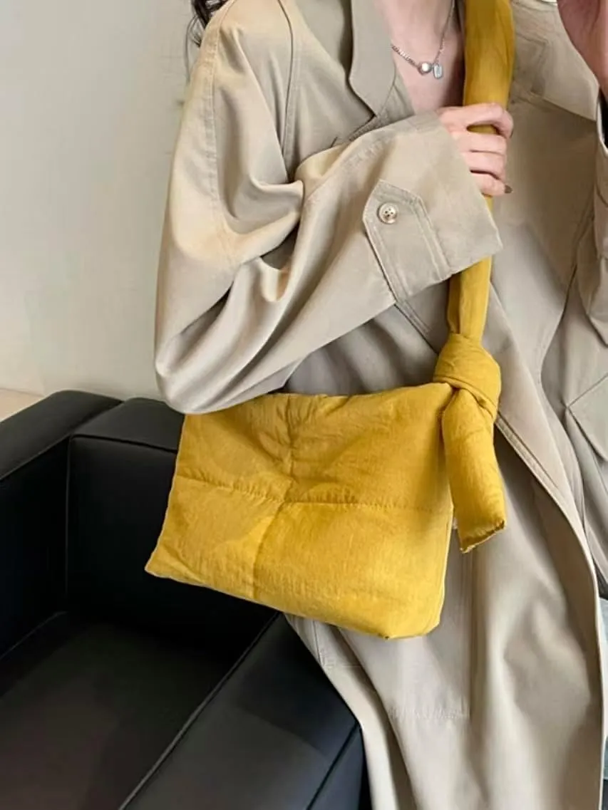 Quilted Puffer Bag Medium Crossbody Padded Bag Soft Puffy Hobo Handbags Shoulder Puff Purse for Women Girls