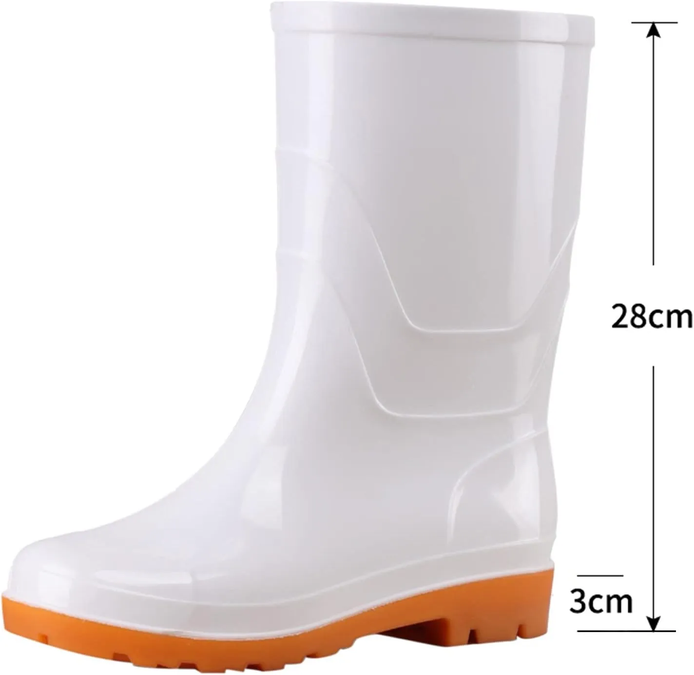 Rain Boots for Women Waterproof, Women's Mid Calf Rain Boots Waterproof Lightweight Garden Shoes Comfortable Anti-Slipping Rubber Shoes