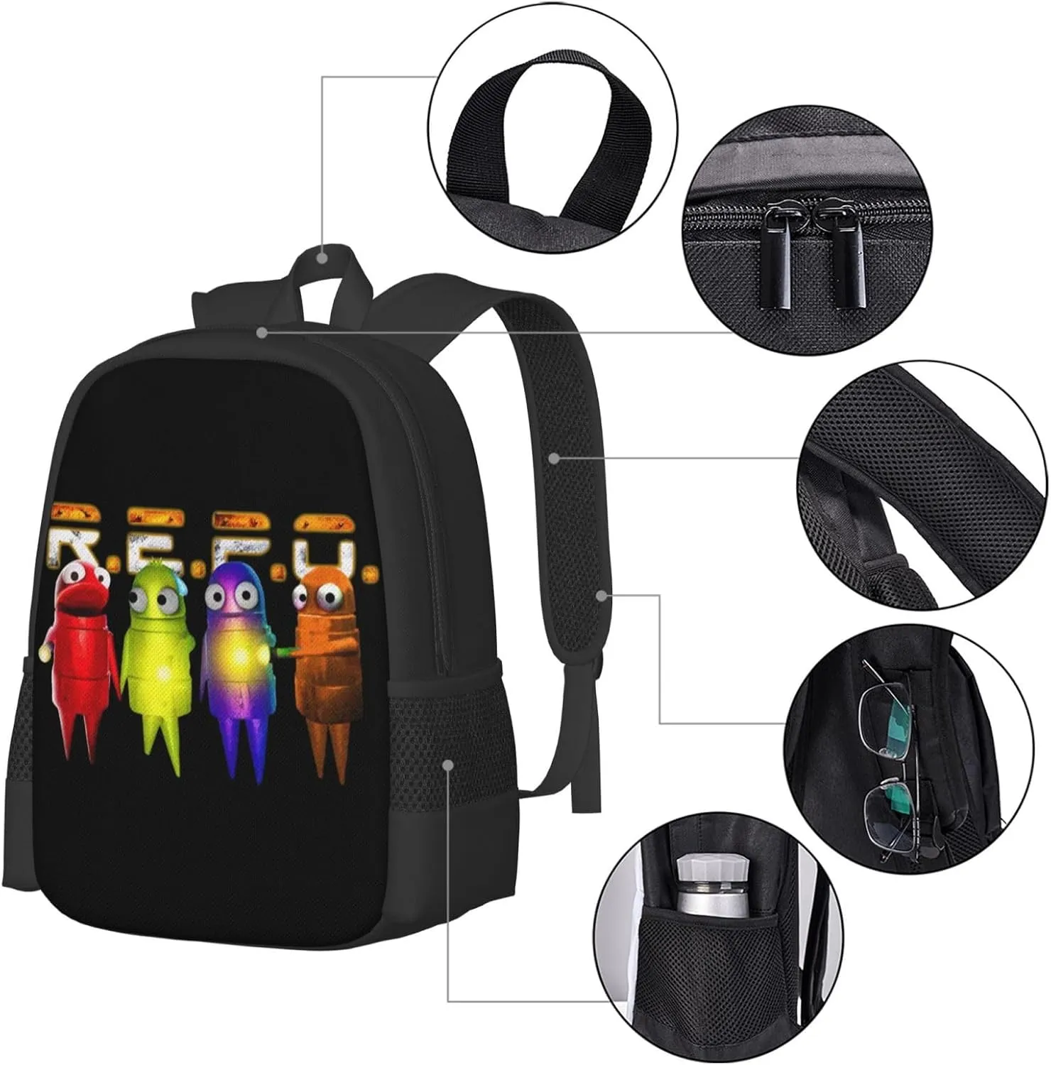 Repo Robot Game Backpack Lightweight Large Capacity Laptop Backpack For Unisex