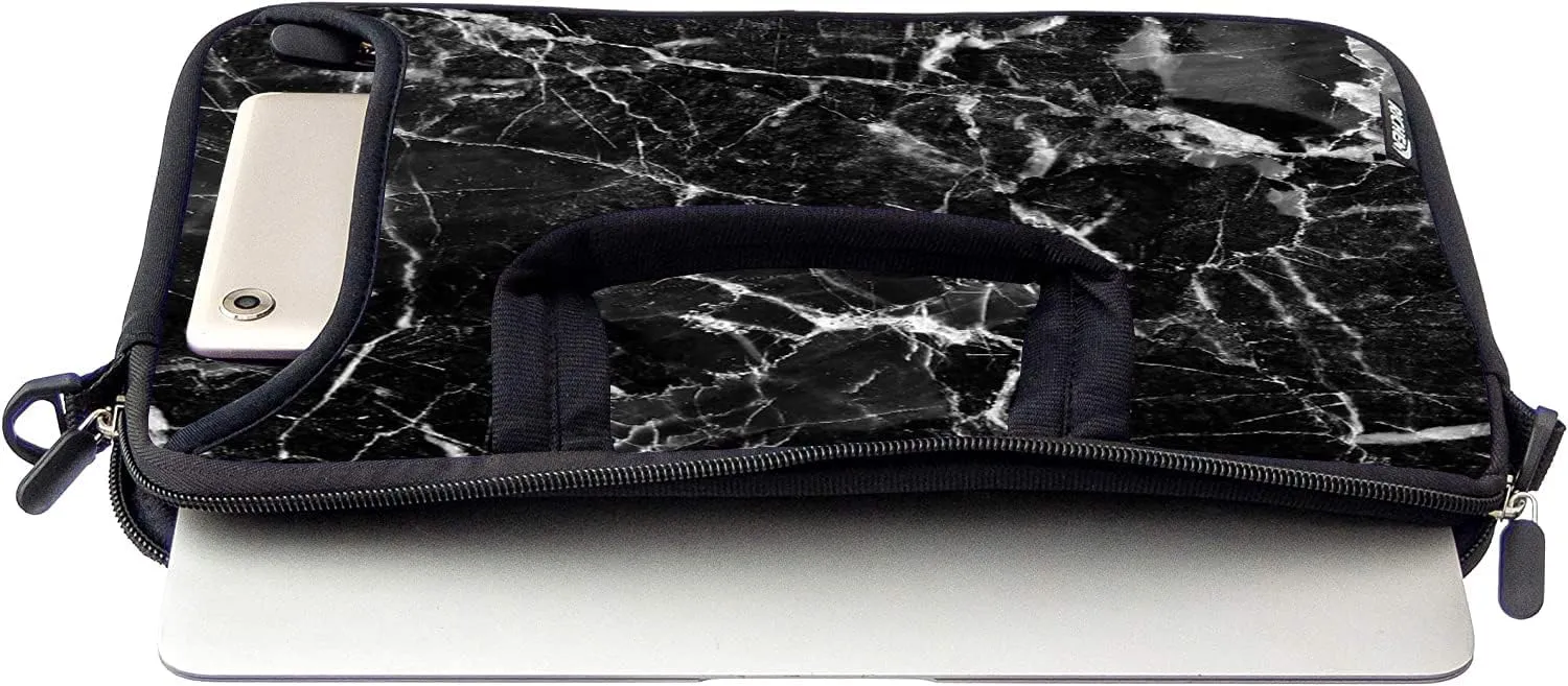 RICHEN 17 inch Laptop Shoulder Bag Carrying Case with Handle Fits 15.6/16/17/17.3/17.4 inch Laptop Notebook (16-17.3 inch, Black Marble)