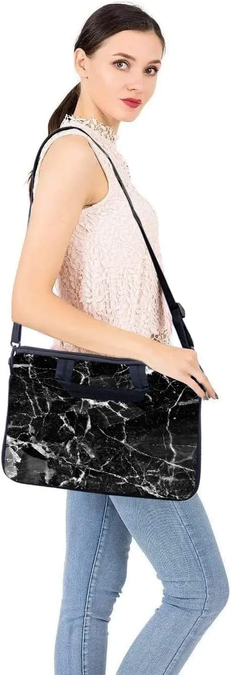 RICHEN 17 inch Laptop Shoulder Bag Carrying Case with Handle Fits 15.6/16/17/17.3/17.4 inch Laptop Notebook (16-17.3 inch, Black Marble)