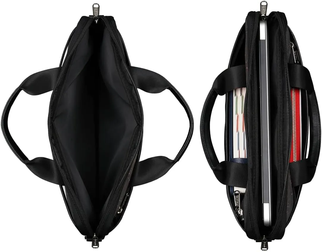 Skeleton Hand With Ring White Black Laptop Shoulder Messenger Bag Waterproof Laptop Briefcase with Padded Strap