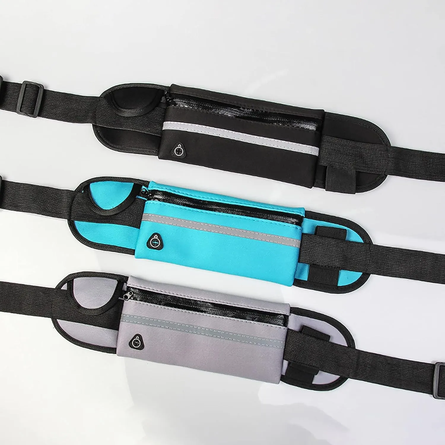 Slim Running Belt, Waterproof Fanny Pack for Men,Phone Holder for Running,Reflective Waist Bag for Men,Runners Belt Pouch,Money Belt,Waist Pack Bag for Workout Travel Running Camping
