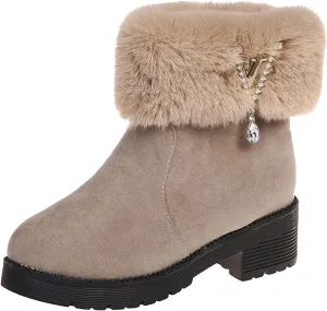 Slip on Winter Boots for Women Waterproof Womens Snow Boots Size 6.5 Wide Womens Size 10 1/2 Wide Winter Boots Winter Womens Boots Size 10 Womens Insulated Waterproof Boots Hunting
