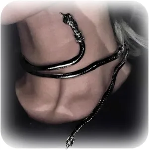 Snake Jewelry for Women Men Goth Punk Flexible Snake Choker Necklace Adjustable Medusa Necklace Hollween Jewelry