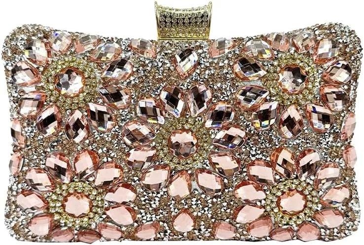 Sparkly Rhinestone Evening Bag for Women Fashion Crystal Clutch Purse Elegant Formal Wedding Party Handbag