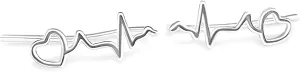 Sterling Silver Heartbeat Earrings, Nurse gift, nurse earrings, doctor gift, nurse gift, medical jewelry, nurse jewelry