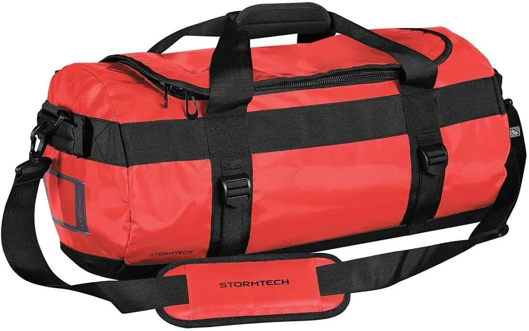 Storm tech Atlantis Ultimate Offshore Waterproof Travel Bag: Heavy Duty Camping Duffle, Waterproof Luggage for Boating, Motorcycle Dry Bag, Dive & Deployment Bag (Bold Red/Black, Medium)