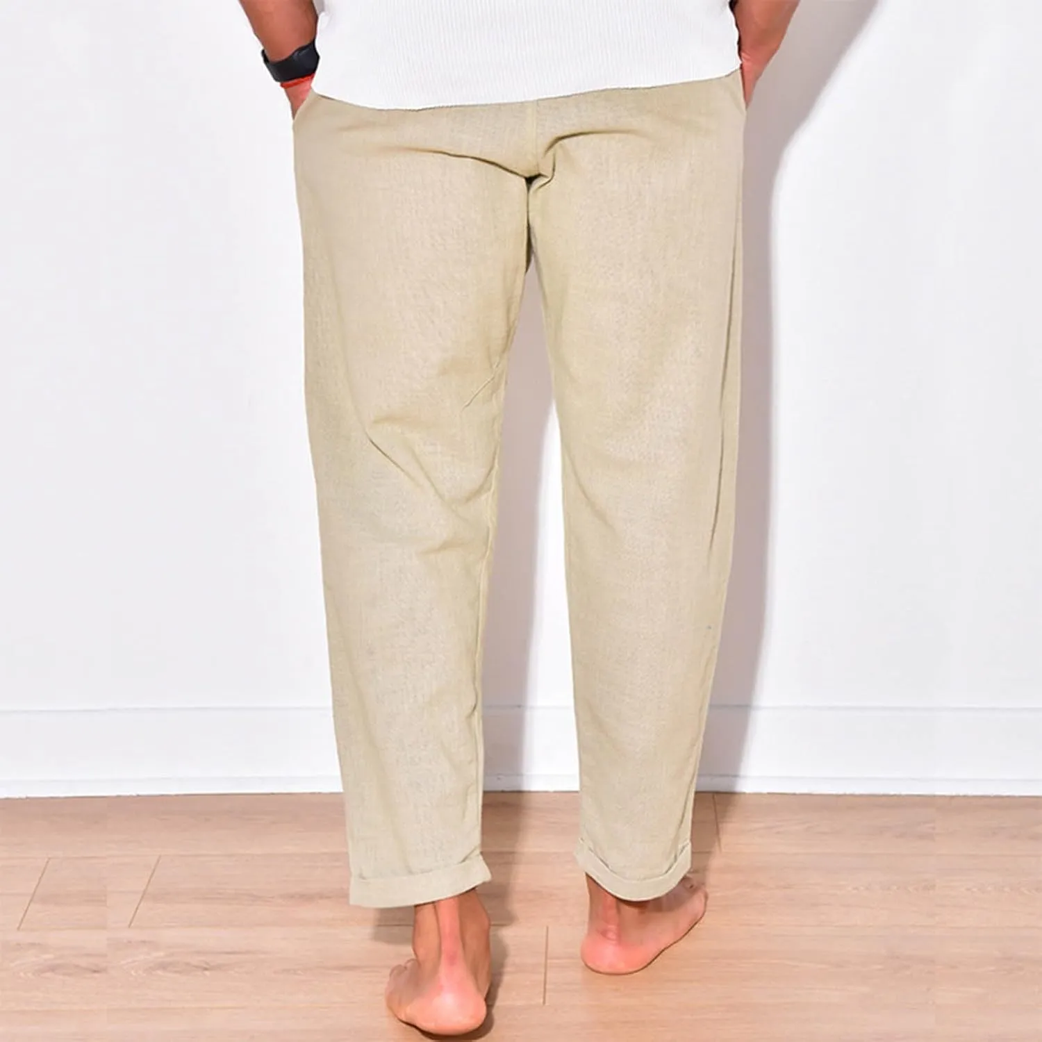 Summer Men's Cotton and Linen Thin Casual Sports Pants 2025
