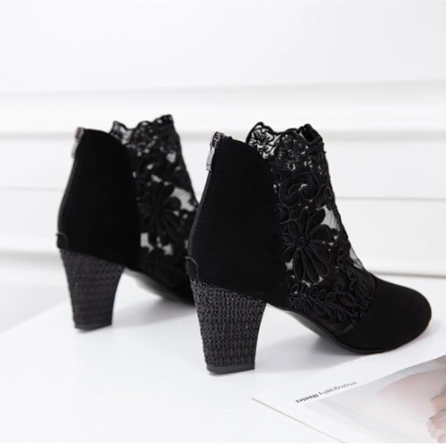 Tan Booties Women's Black Boots Boots for Walking All Day Women Lined Womens Boots Ankle Boots for Women with Heel Open toe Ankle Boots Black Wedge Heel Booties Casual Shoes for Women