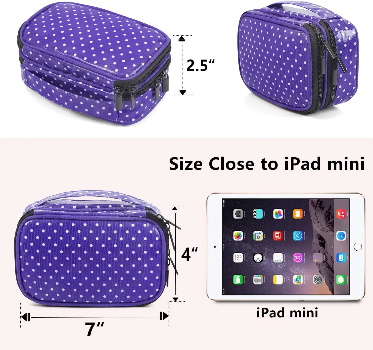 Teamoy Travel Jewelry Case,Small Jewelry Storage Organizer Bag for Womens Necklace, Earrings, Rings and Accessories