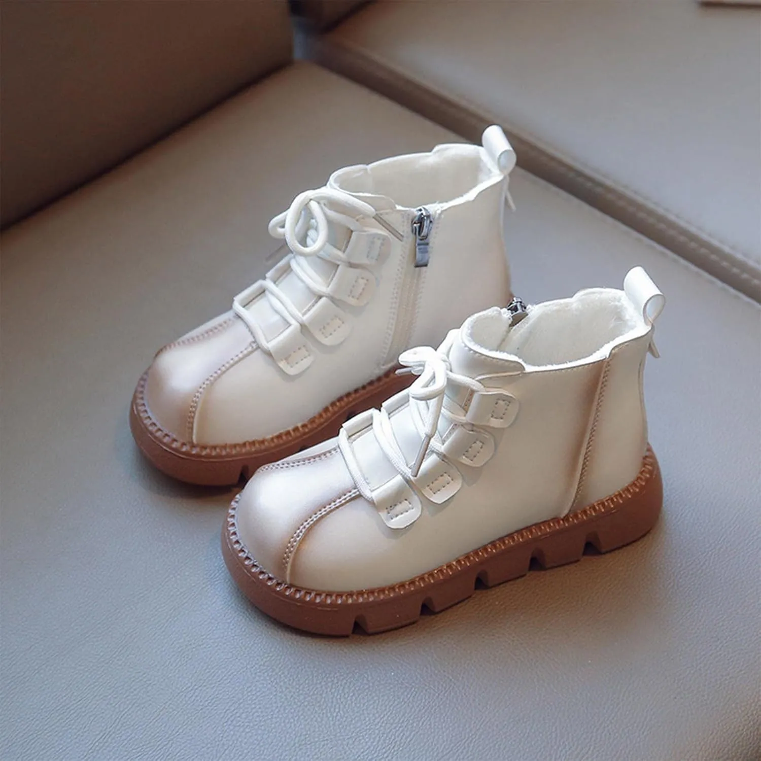 Toddler Shoes 4c Fashion Winter Children Boots For Boys And Girls Slip Thick Soles Flat Bottoms Boot Little Girls
