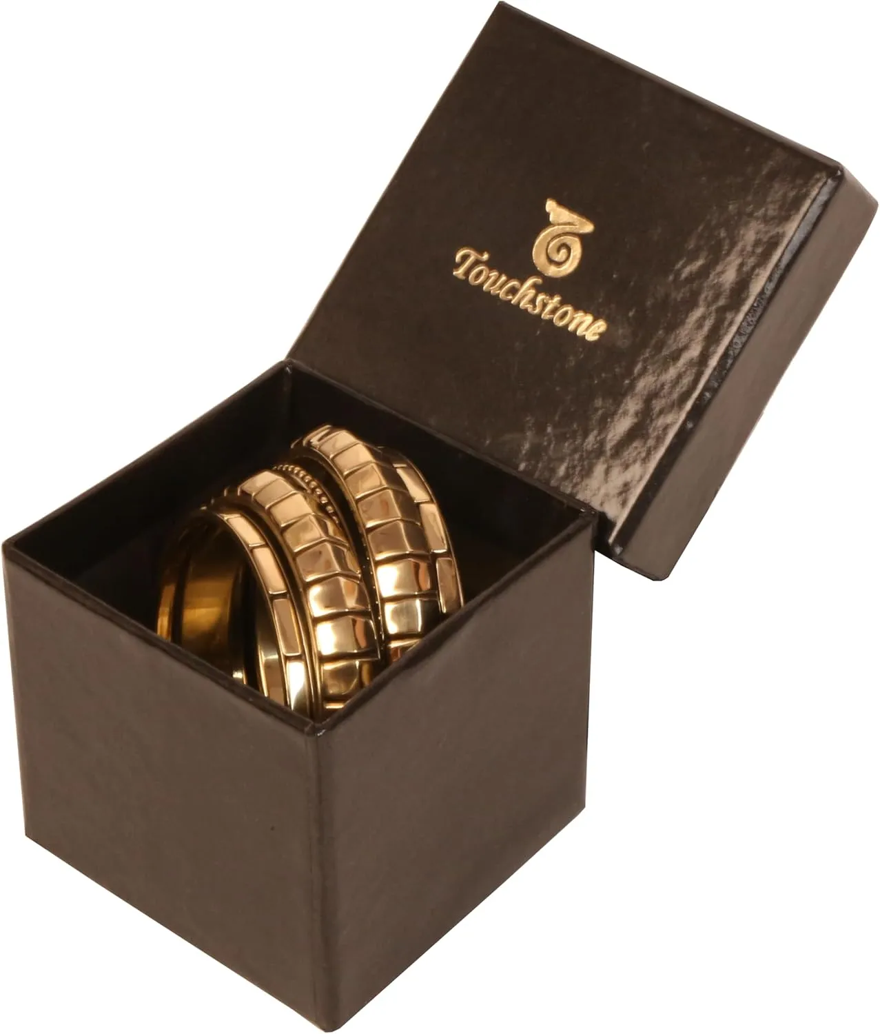 Touchstone Indian Bollywood Fashion Pretty Workmanship Zigzag Braided Mesh Work Peeled Hammered Assorted Patterns Gorgeous Bracelets Bangles In Gold Or White Tone For Women.