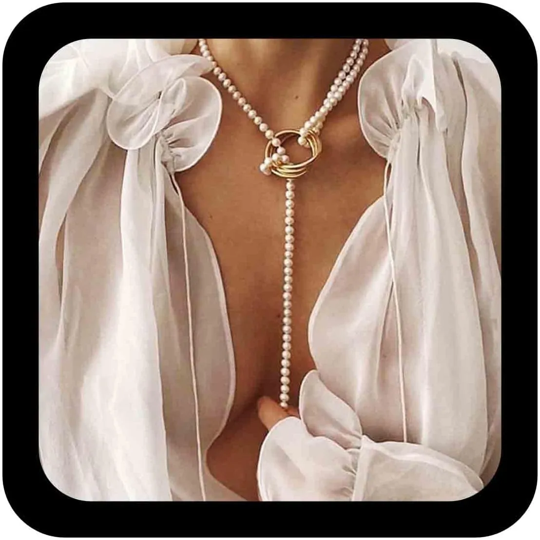Vintage Pearl Y Necklace Gold Coin Disc Y Lariat Necklace Pearl Chain Drop Necklace Long Necklaces Chain Jewelry